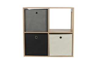 Rangement modulable 4 niches Bali - Marron