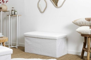 Banc-coffre pliable - Blanc