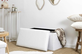Banc-coffre pliable - Blanc