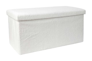 Banc-coffre pliable - Blanc