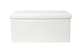 Banc-coffre pliable - Blanc