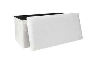 Banc-coffre pliable - Blanc
