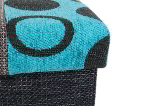 Pouf-coffre - 38 x 38 x 38 cm - Noir