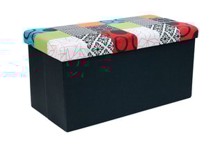 Banc-coffre - 76 x 38 x 38 cm - Noir