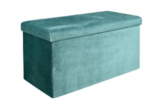 Banc-coffre pliable Giulia  - Bleu canard
