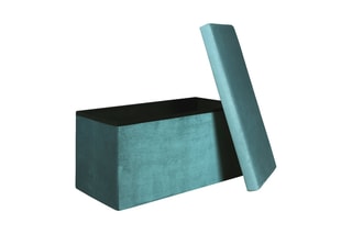 Banc-coffre pliable Giulia  - Bleu canard