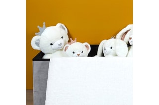 Banc-coffre Leo - Gris et blanc