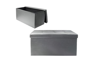 Banc-coffre pliable - Gris