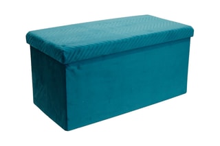 Banc-coffre - 76 x 38 x 38 cm - Bleu canard