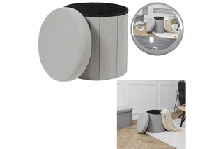 Coffre pouf pliable Pills - Gris