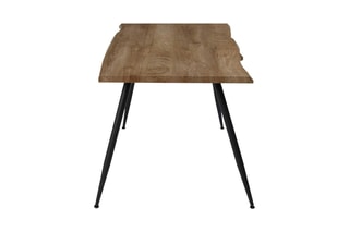 Table à manger - Noir et imitation bois