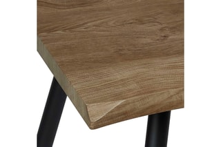 Table à manger - Noir et imitation bois