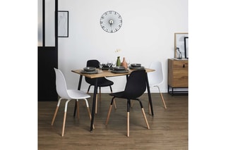 Table à manger extensible Abbott - Marron - 4 à 6 personnes - 120 à160 cm