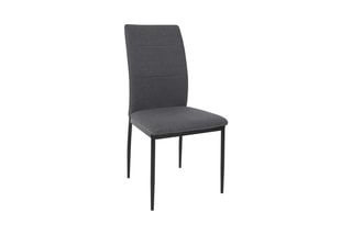 Table et 4 chaises Melvin - Noir et imitation bois