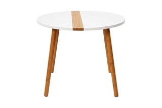 2 tables basses gigognes - Blanc et naturel