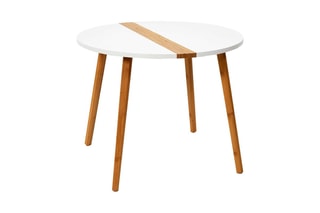 2 tables basses gigognes - Blanc et naturel