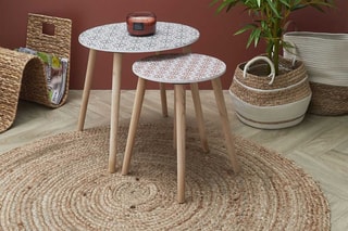 2 tables gigogne - 48 x 43 x 48 cm / 33 x 33 x 40 cm