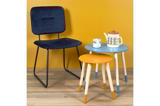 Tables gigognes - Bleu et jaune