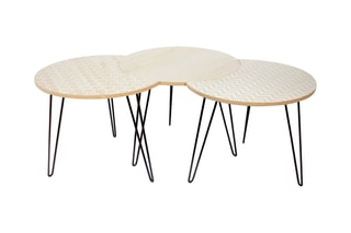 3 tables d'appoint modulables  - Blanc