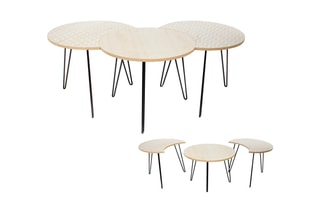 3 tables d'appoint modulables  - Blanc