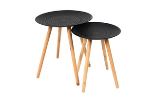 2 tables basses gigognes - Noir
