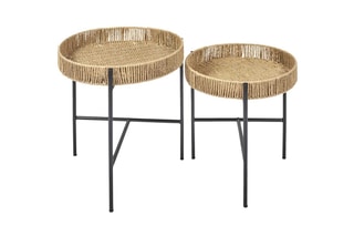 2 tables gigognes Pampa - Naturel et noir