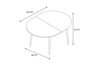 Table extensible - Imitation bois et noir