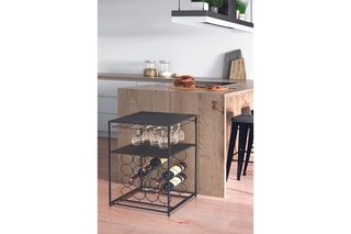 Desserte porte bouteilles Noir