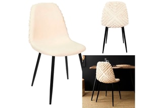 2 chaises Mora Mirage - 
Crème et noir