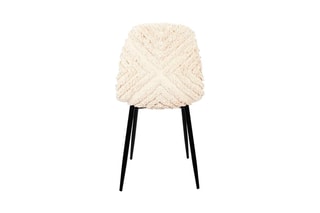 2 chaises Mora Mirage - 
Crème et noir