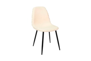 2 chaises Mora Mirage - 
Crème et noir
