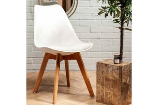 2 chaises Scandinave - Blanc et naturel