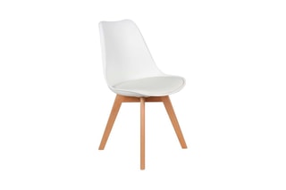 2 chaises Scandinave - Blanc et naturel