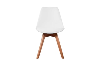 2 chaises Scandinave - Blanc et naturel