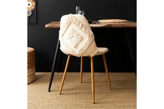 2 chaises Faro Mirage - 
Crème et marron