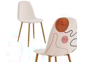 2 chaises Poésie Nude Palette - 
Marron et beige