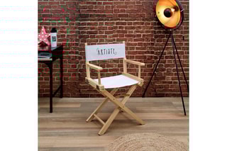 Chaise Artiste en bouleau - Naturel et blanc