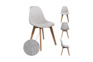 2 chaises - Gris et naturel