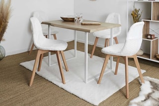 2 chaises - Naturel et blanc