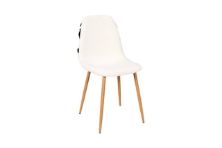 2 chaises Lagos Mirage - 
Crème et noir