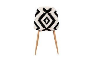 2 chaises Lagos Mirage - 
Crème et noir