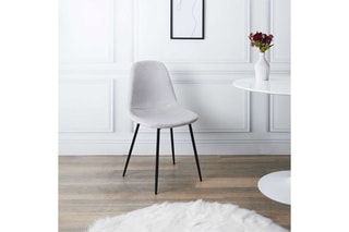 2 chaises Giulia - Gris clair et noir