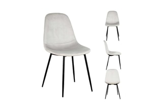 2 chaises Giulia - Gris clair et noir