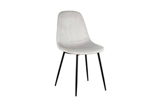 2 chaises Giulia - Gris clair et noir