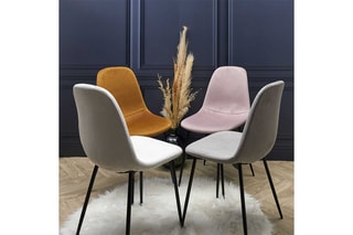 2 chaises Giulia - Gris clair et noir
