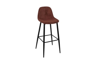Chaise de bar Scott - Terracotta et noir