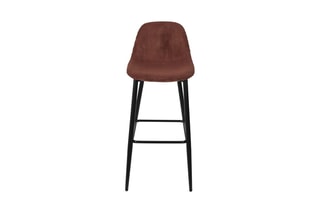 Chaise de bar Scott - Terracotta et noir