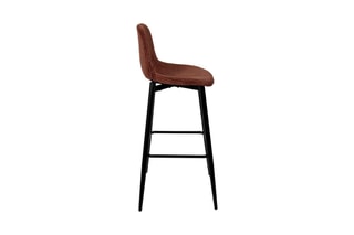 Chaise de bar Scott - Terracotta et noir