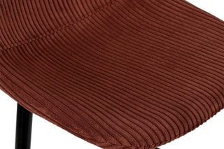 Chaise de bar Scott - Terracotta et noir