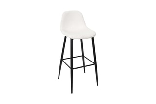 Chaise de bar Scott - Beige et noir